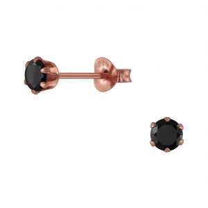 4mm Round Cubic Zirconia Silver Stud Earrings - Wholesale - 2860 4mm Round Cubic Zirconia Silver Stud Earrings - Wholesale - 2860