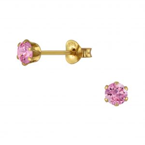 4mm Round Cubic Zirconia Silver Stud Earrings - Wholesale - 2859 4mm Round Cubic Zirconia Silver Stud Earrings - Wholesale - 2859