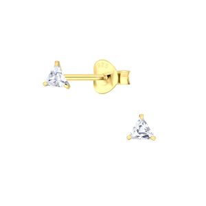 3mm Triangle Cubic Zirconia Stud Earrings - 3149 3mm Triangle Cubic Zirconia Stud Earrings - 3149