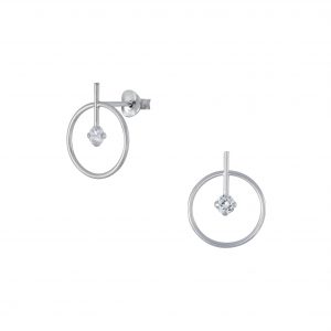 Silver Geometric Stud Earrings - 4329 Silver Geometric Stud Earrings - 4329