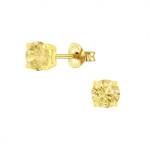 5mm Round Cubic Zirconia Silver Stud Earrings - Wholesale - 6398 5mm Round Cubic Zirconia Silver Stud Earrings - Wholesale - 6398