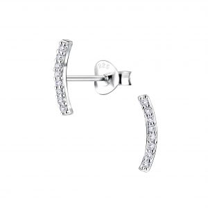 Silver Bar Stud Earrings - 6789 Silver Bar Stud Earrings - 6789