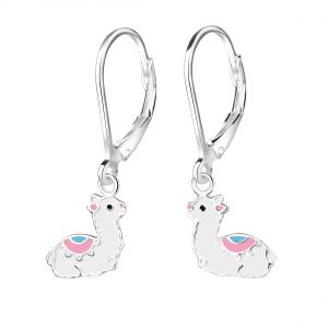 Silver Alpaca Lever Back Earrings - 6943