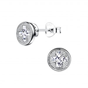 Silver Cross Stud Earrings - 8710 Silver Cross Stud Earrings - 8710