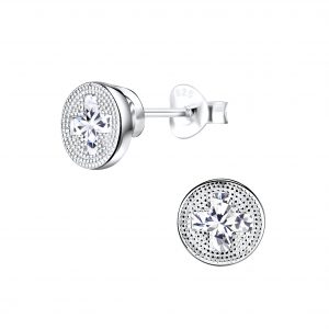 Silver Cross Stud Earrings - 9553 Silver Cross Stud Earrings - 9553