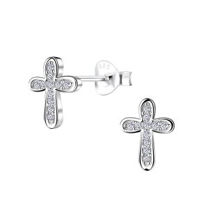 Silver Cross Stud Earrings - 9771 Silver Cross Stud Earrings - 9771