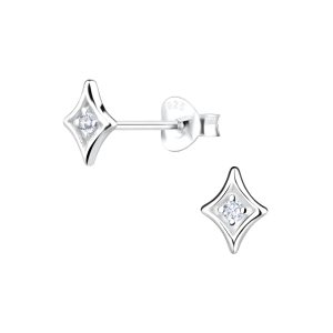 Silver Geometric Stud Earrings - 16422 Silver Geometric Stud Earrings - 16422