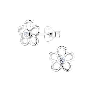 Silver Flower Stud Earrings - 16410 Silver Flower Stud Earrings - 16410