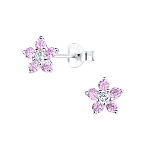 Silver Flower Stud Earrings - 17780 Silver Flower Stud Earrings - 17780