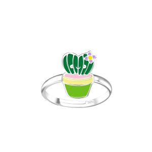 Wholesale Silver Cactus Adjustable Ring