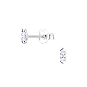 Silver Marquise Stud Earrings - 19252 Silver Marquise Stud Earrings - 19252
