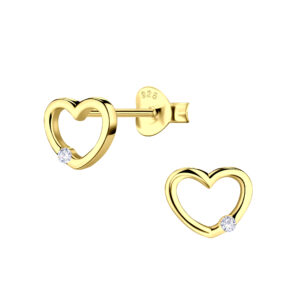 Silver Heart Stud Earrings - 20742 Silver Heart Stud Earrings - 20742