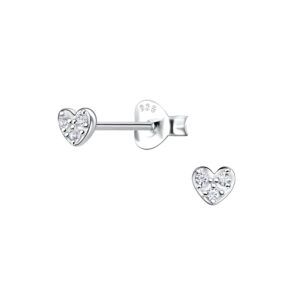 Silver Heart Stud Earrings - 20363 Silver Heart Stud Earrings - 20363