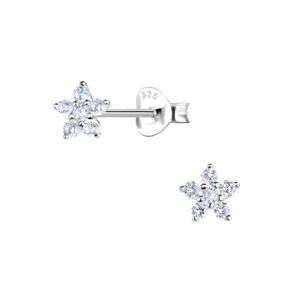 Silver Flower Stud Earrings - 20606 Silver Flower Stud Earrings - 20606