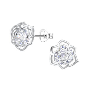 Silver Flower Stud Earrings - 20617 Silver Flower Stud Earrings - 20617