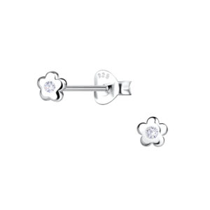 Silver Flower Stud Earrings - 20602 Silver Flower Stud Earrings - 20602
