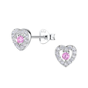 Silver Heart Stud Earrings - 20631 Silver Heart Stud Earrings - 20631