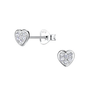 Silver Heart Stud Earrings - 20653 Silver Heart Stud Earrings - 20653