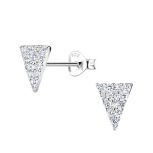 Silver Triangle Stud Earrings - 21083 Silver Triangle Stud Earrings - 21083