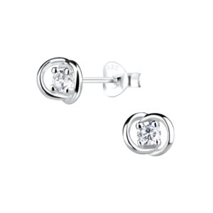 Silver Geometric Stud Earrings - 21401 Silver Geometric Stud Earrings - 21401