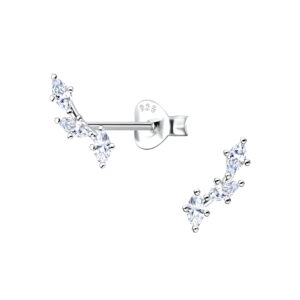 Silver Geometric Stud Earrings - 21426 Silver Geometric Stud Earrings - 21426