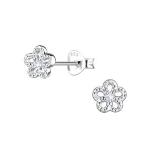 Silver Flower Stud Earrings - 21290 Silver Flower Stud Earrings - 21290