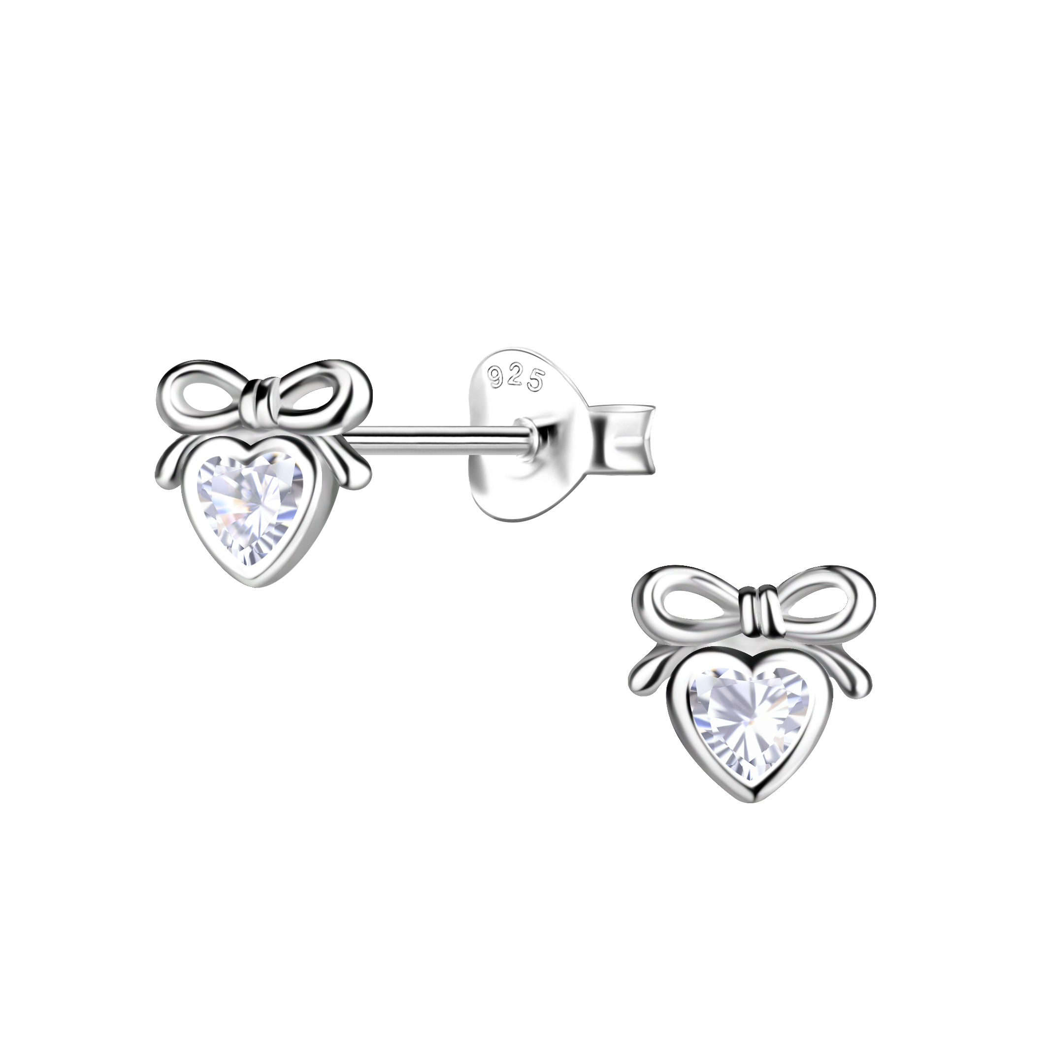 925 Sterling Silver Square CZ Princess Cut Diamond Earrings Stud Earrings for Women - Gold and Gold Plated