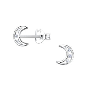 Silver Moon Stud Earrings - 21544 Silver Moon Stud Earrings - 21544