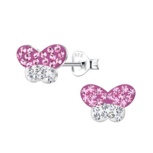 Silver Butterfly Stud Earrings - 21619 Silver Butterfly Stud Earrings - 21619