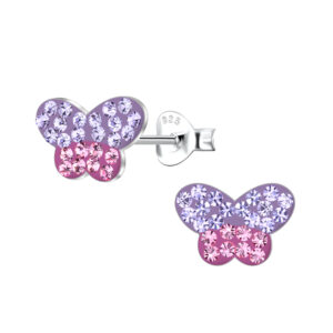 Silver Butterfly Stud Earrings - 21620 Silver Butterfly Stud Earrings - 21620