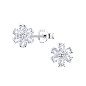 Silver Flower Stud Earrings - 21870 Silver Flower Stud Earrings - 21870
