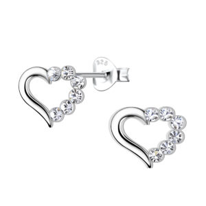 Silver Heart Stud Earrings - 21863 Silver Heart Stud Earrings - 21863