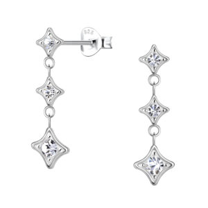 Silver Stars Stud Earrings - 22012 Silver Stars Stud Earrings - 22012
