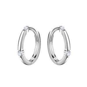 11mm Silver Huggie Earrings - 22191