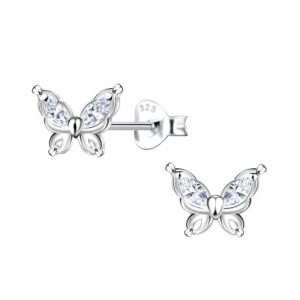 Silver Butterfly Stud Earrings 22407