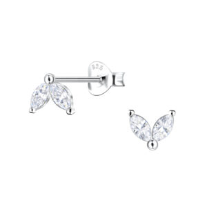 Silver Geometric Stud Earrings - 22427 Silver Geometric Stud Earrings - 22427