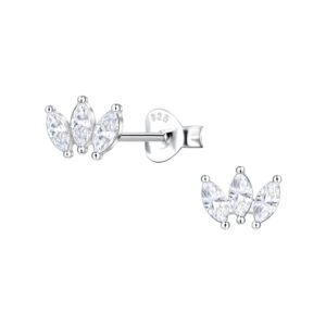 Silver Geometric Stud Earrings - 22430 Silver Geometric Stud Earrings - 22430