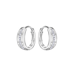 11mm Silver Huggie Earrings - 22922