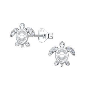 Silver Turtle Stud Earrings - 23280 Silver Turtle Stud Earrings - 23280