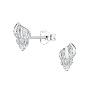 Silver Shell Stud Earrings23281