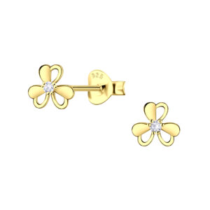 Silver Flower Stud Earrings - 23518