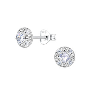 Silver Geometric Stud Earrings - 22004 Silver Geometric Stud Earrings - 22004