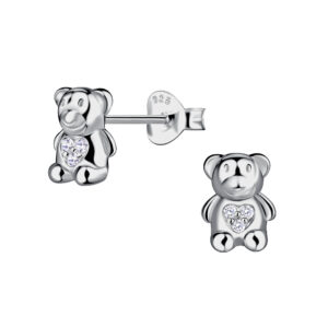 Silver Bear Stud Earrings - 24065 Silver Bear Stud Earrings - 24065