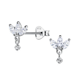 Silver Geometric Stud Earrings - 24204 Silver Geometric Stud Earrings - 24204