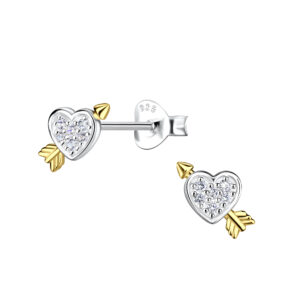 Silver Heart Stud Earrings - 24525 Silver Heart Stud Earrings - 24525