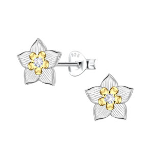 Silver Flower Stud Earrings - 24534 Silver Flower Stud Earrings - 24534