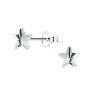 5mm Star Glass Silver Stud Earrings - 24736 5mm Star Glass Silver Stud Earrings - 24736