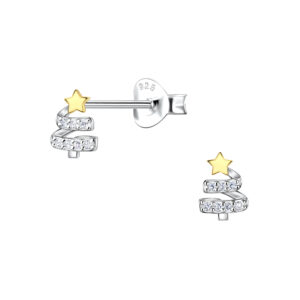 Silver Christmas Tree Stud Earrings - 24533 Silver Christmas Tree Stud Earrings - 24533