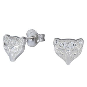 Silver Fox Cubic Zircnoia Stud Earrings1279